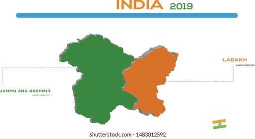 NEW INDIA MAP 2019 ( jammu and kashmir and ladakh union territory)