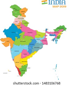 NEW INDIA MAP 2019 ( jammu and kashmir and ladakh union territory)