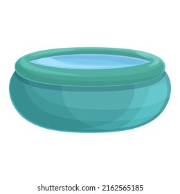 New inflatable pool icon cartoon vector. Water raft. Sea equipment