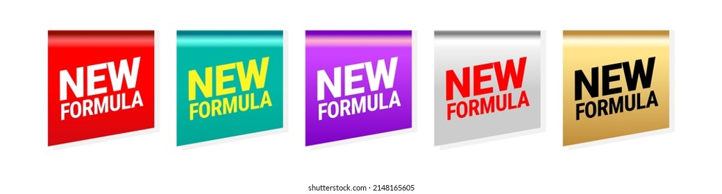 New innovative and improved formula product label packaging vector icon badge - Shutterstock ID 2148165605