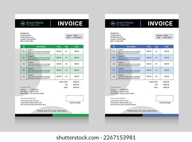 New Invoice Template Design 2023