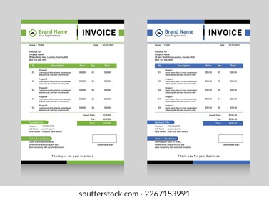 New Invoice Template Design 2023