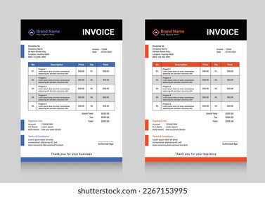 New Invoice Template Design 2023