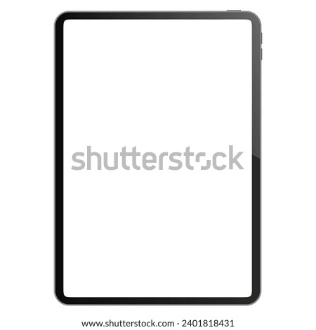 New ipad pro, screen ipad side, vertical position