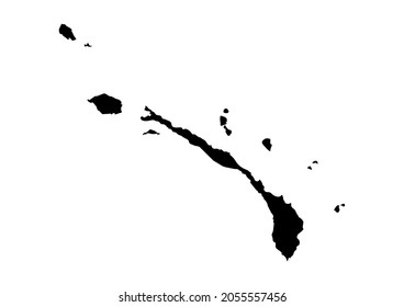 New Ireland-New Ireland Province-Papua New Guinea map, fully editable detailed vector map of New Ireland-New Ireland Province-Papua New Guinea.