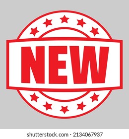 Nuevo icono aislado, pegatina. Nuevo signo rojo para el diseño de promoción. Publicidad para el diseño de promoción de marketing. Cartel de oferta especial. Ilustraciones de marketing de negocios, etiqueta. Ilustración vectorial