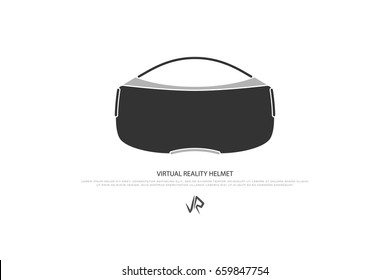 new isolated icon of virtual reality helmet. vector device logotype. 3d visor, technology gadget. stereoscopic vision simulator logo. innovation concept sign
