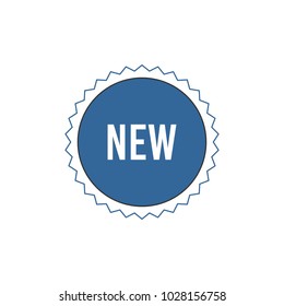 New Item Badge Vector Outline Icon Illustration Graphic Design