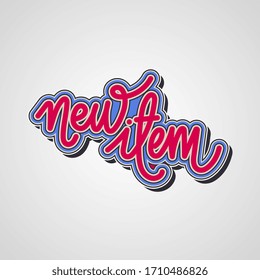 Nuevo diseño vectorial de letras manuales de artículos