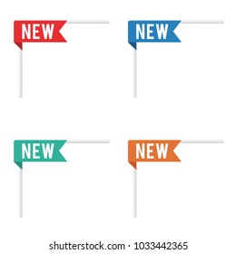 New Item Ribbon Tag Labels