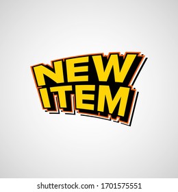 New item sign vector design