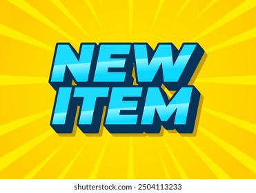 Neues Element. Design von Texteffekten im 3D-Stil für Druck- und Verwendungszwecke