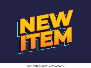 New item. Text effect in yellow color in 3D look