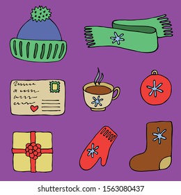 new jear felt boots drink christmas background celebration