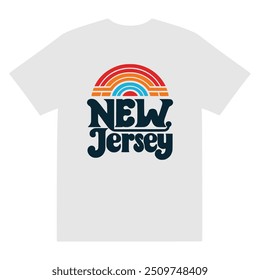 new jersey city t shirt fashion sticker vector illustration template design