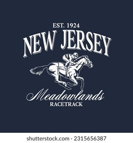 New Jersey Equestrian Vector Graphic 