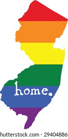 New Jersey gay pride vector state sign
