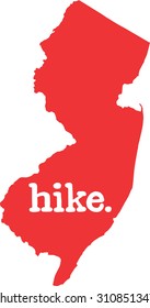 New Jersey Hike State Vector Sign