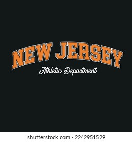 new jersey logo, black background, varsity