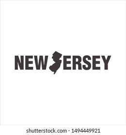 New Jersey Logo. Map Symbol. Sign Icon. Vector Eps 10.