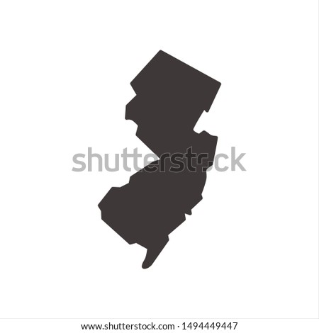 New Jersey Logo. Map Symbol. Sign Icon. Vector Eps 10.