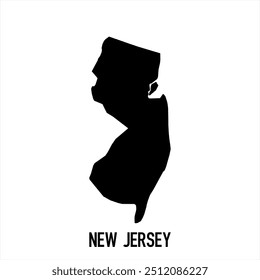 
Karte von New Jersey. Abstraktes Design, Vektorgrafik