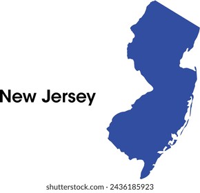 New Jersey map in color