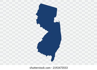 NEUE JERSEY Map dunkelblaue Farbe auf weißem Hintergrund Qualitäts-Dateien Farbe (043B72) png