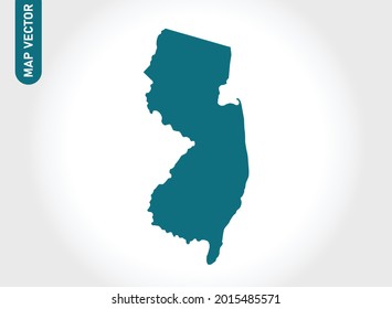 NEW JERSEY map High Detailed on white background. Abstract design vector illustration eps 10