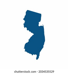 Mapa de NUEVA JERSEY High Detallado sobre fondo blanco. Resumen de la ilustración vectorial de diseño eps 10