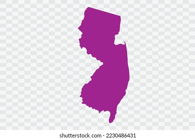 NEW JERSEY Map pink Color on White Background quality files Color (a50099) png