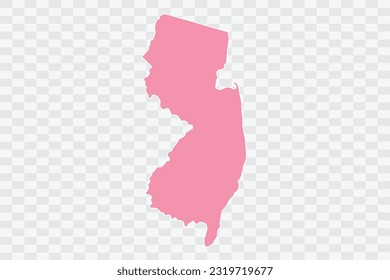 NEW JERSEY Map Rose Color Background quality files png