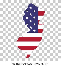New Jersey map, united states of america. Flat concept icon symbol vector illustration .