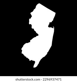New Jersey map, united states of america. Flat concept icon symbol vector illustration .