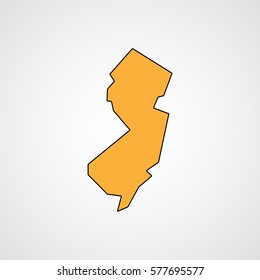 New jersey map. Vector