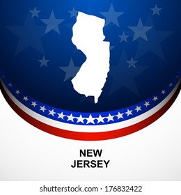 New Jersey map vector background