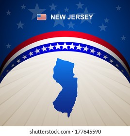 New Jersey map vector background