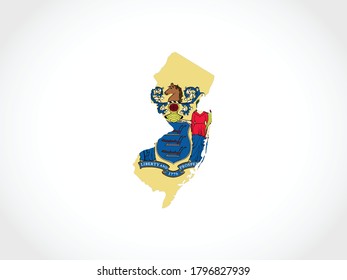 New Jersey State Flag Map