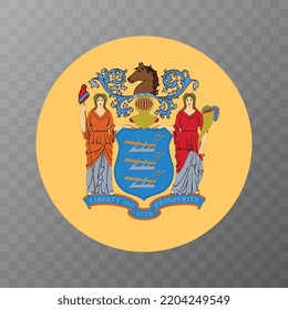 New Jersey state flag. Vector illustration.