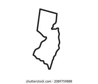 New Jersey state icon. Pictogram for web page, mobile app, promo. Editable stroke.