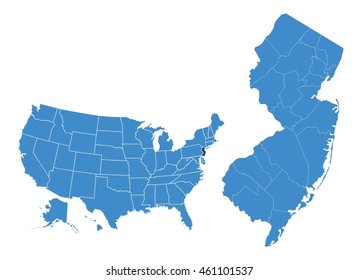 New jersey state map