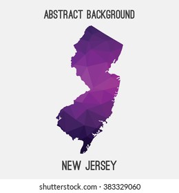 New Jersey state map in geometric polygonal style.Abstract tessellation,modern design background. Vector illustration EPS8