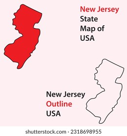 nuevo mapa del estado de jersey de usa