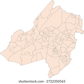 Nuevo polígono del tracto censal del Vector del condado de Morris del estado de Jersey basado en los datos del censo de Tiger 2020