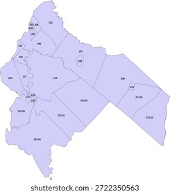 Nuevo polígono del tracto censal del Vector del condado de Salem del estado de Jersey basado en los datos del censo de Tiger 2020