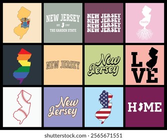 New Jersey state t shirt design