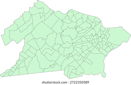 New Jersey State Union County vector Census Tract polygon based on Tiger 2020 Census Data