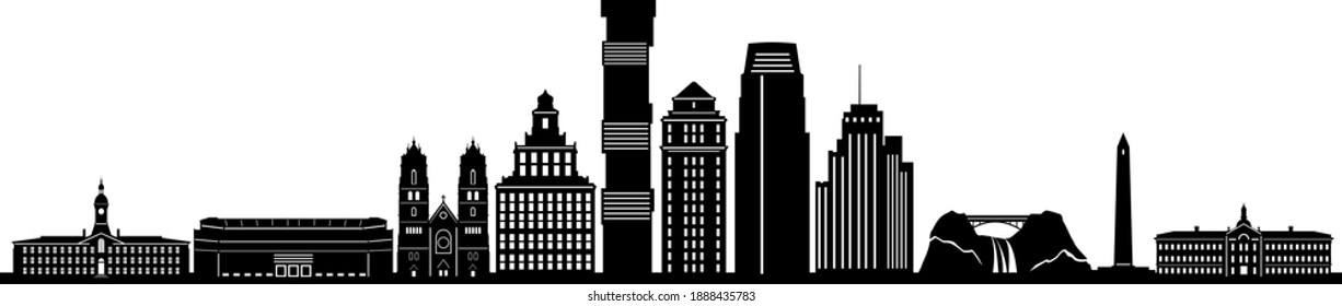 NEW JERSEY State Usa Skyline Silhouette