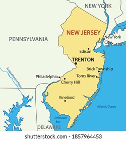 New Jersey - vector - state of USA