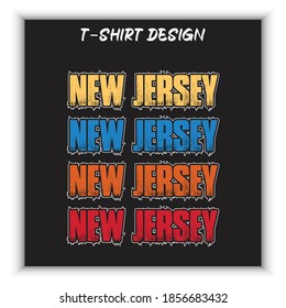 New Jersey vintage t-shirt design.USA t-shirt design.